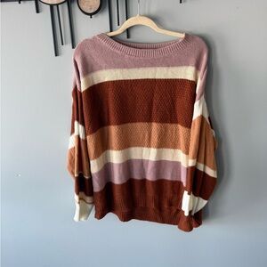 Shein Striped Multicolor Women's Sweater 1X